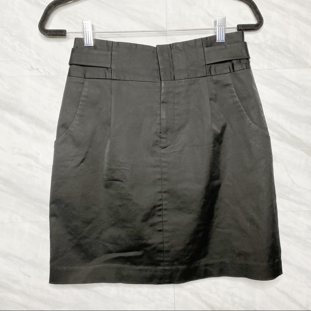 Club Monaco Mini Sheen Black Skirt 4